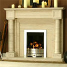 Palma fireplace in limestone