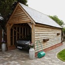 Oak frame garage