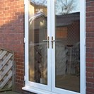 French doors in white profile