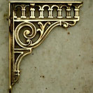 Brass decorative shelf brackets